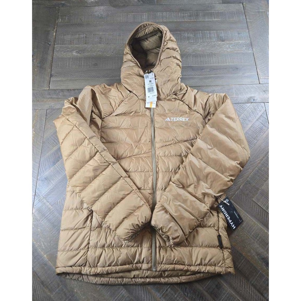 Adidas Terrex XPR Down Hooded Jacket Mens Medium Hiking Puffer JL5561 NWT